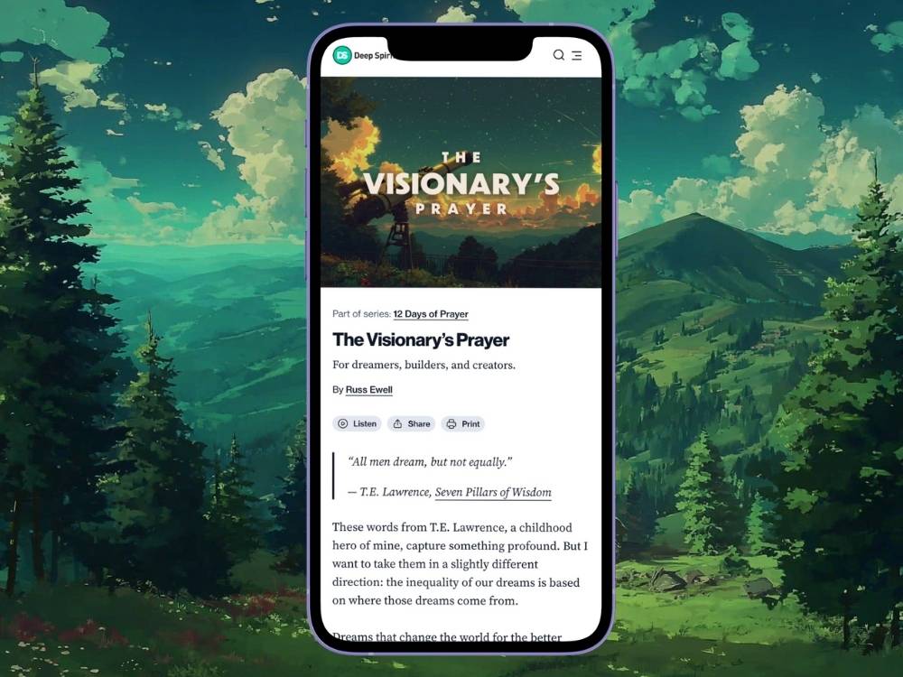 visionary prayer mockup